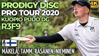 Kuopio Puijo R3F9, Prodigy Disc Pro Tour 2020, V. Mäkelä, A. Tamm, M. Räsänen, J. Nieminen, 4K