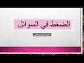 الضغط في السوائل شرح الدرس الصف السابع