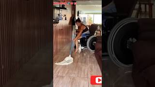 Amputee woman chores routine #limbloss