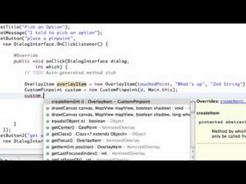 Android Application Development Tutorial   141   Placing a Pinpoint on a MapView