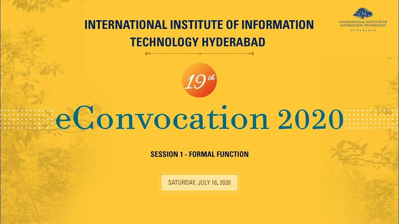 Convocation 2020 Session 1- Formal Function - YouTube
