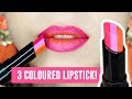 3 Coloured Lipsticks! Tina Tries It