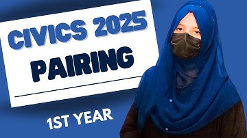1st year civics Pairing scheme 2025 | 11th class civics Pairing scheme Punjab boards
