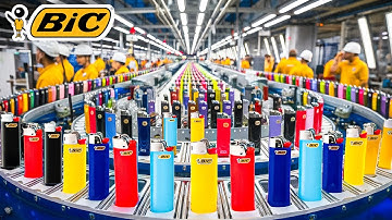 How BIC Lighters are Made in a Factory | Made of What?