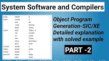 VTU | SSC | 18CS61 |  System Software and Compilers | Object Code Calculation | B.E 6th SEM | Part 2