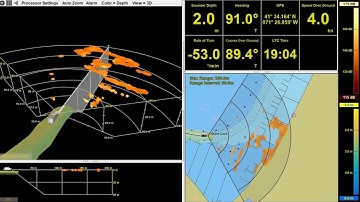Very shallow water of Wickford Harbor with a 3D forward looking sonar