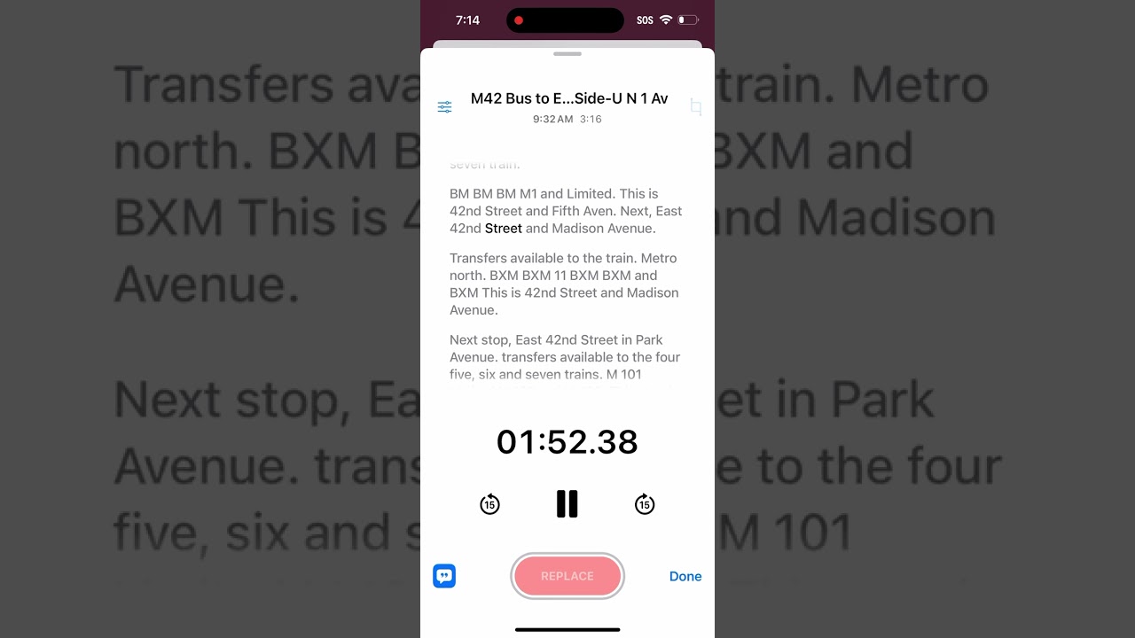 M42 Bus to Eside-N-U 1 Av