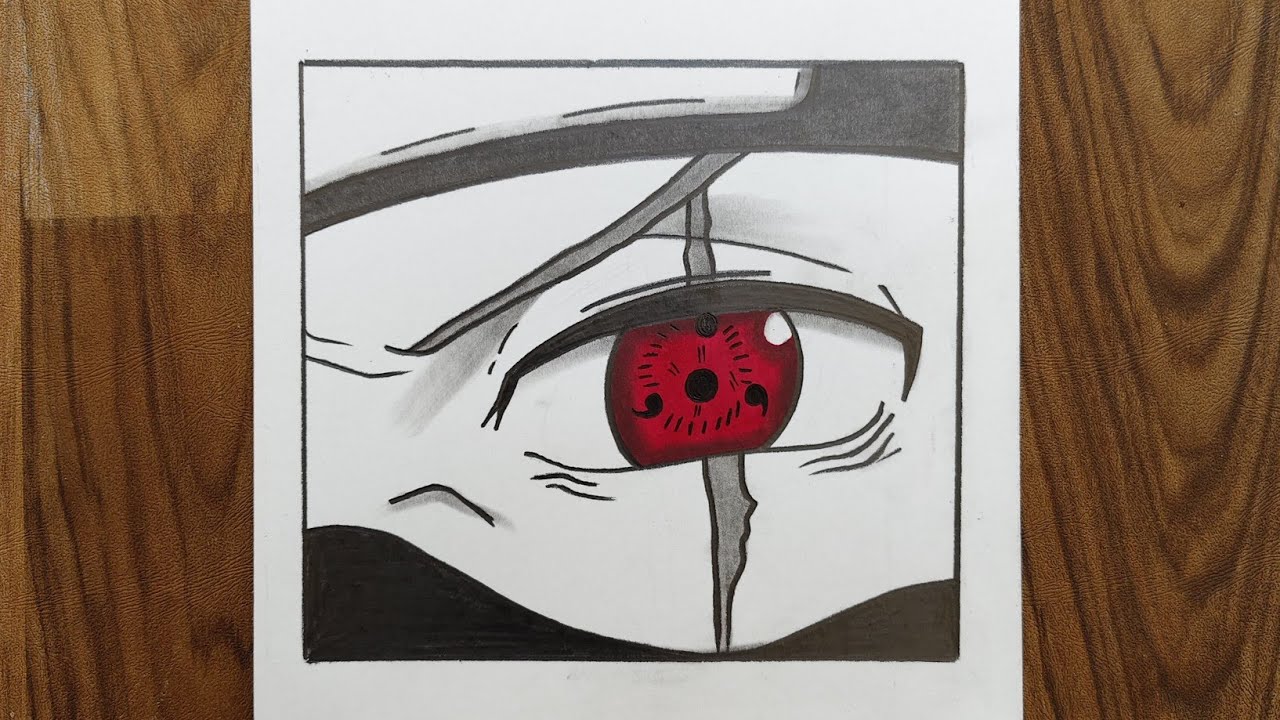 How to draw Kakashi Hatake Eye for beginners | how to draw Kakashi step by step ✨