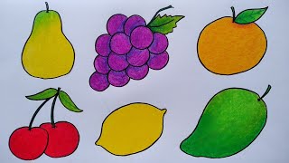 Menggambar buah buahan || Cara mewarnai gradasi buah buahan screenshot 4