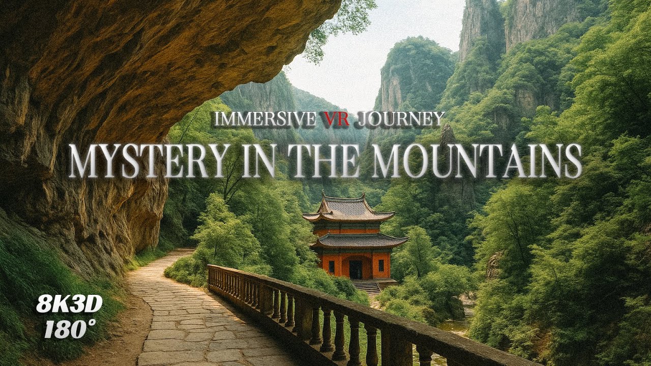 【VR180】Through Cliffs to a Hidden Temple in China