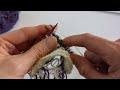 Weave in background color - one yarn in each hand - stranded knitting