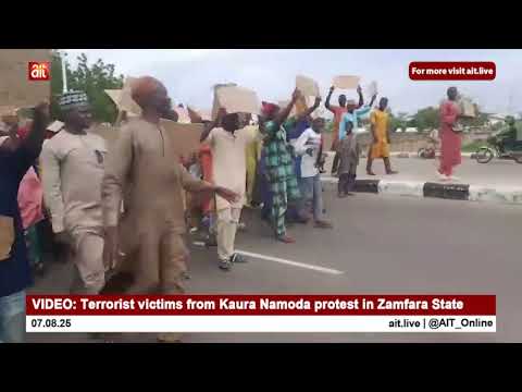 VIDEO Terrorist Victims From Kaura Namoda Protest In Zamfara State