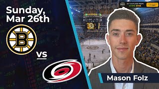 Bruins vs Hurricanes Prediction 23 NHL Free Betting Pick From Mason Folz