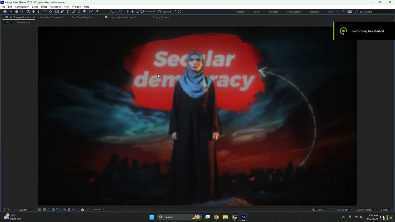Muslim attire (Iman Gadzi like animation)