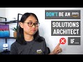 Why you shouldnt be an aws solutions architect