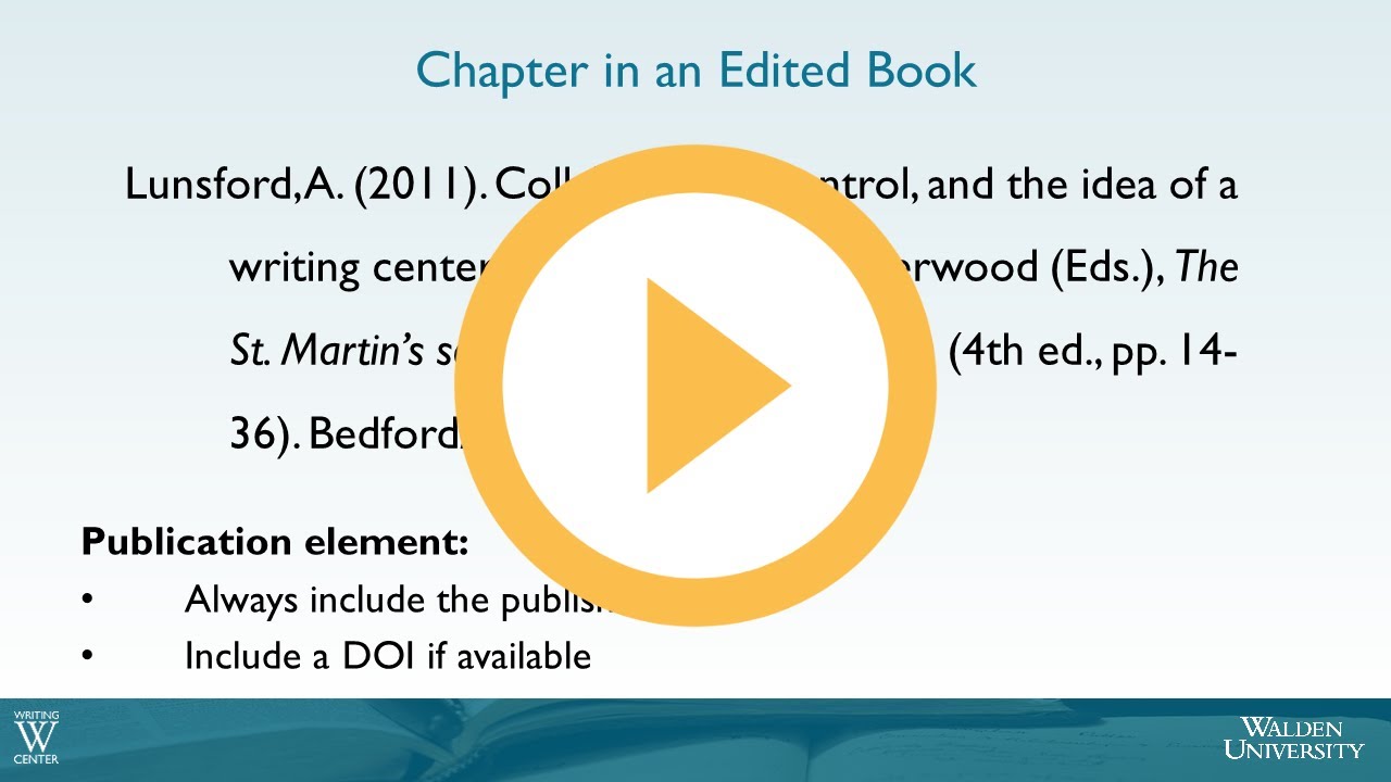 Chapter in an Edited Book* - YouTube