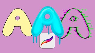 How to Draw Bubble Letter, Drip, and Glitch Effect On iPad Pro (Procreate Tutorial)