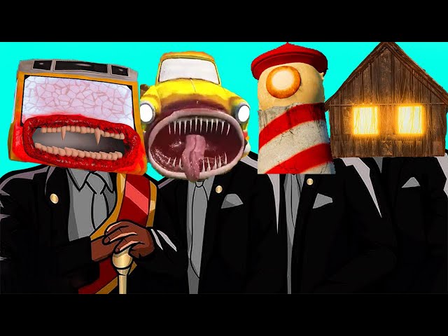 Bus Eater & Car Eater & House Head & Lighthouse Monster - Coffin Dance (Cover) Meme class=