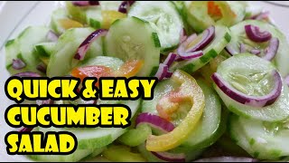 HOW TO MAKE CUCUMBER SALAD | EASY CUCUMBER SALAD RECIPE