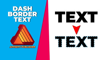 How to add dash border to text in affinity publisher