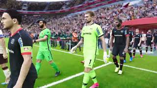 Leverkusen x Roma AO vivo com imagem simulação gameplay pes21 ps4