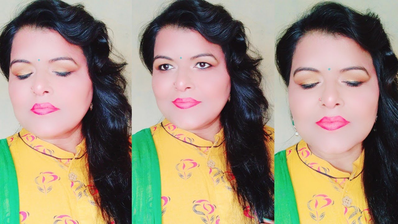 Mustard wearable yellow makeup look tutorial// 3 eyeshadow look in 1 makeup look tutorial//2023