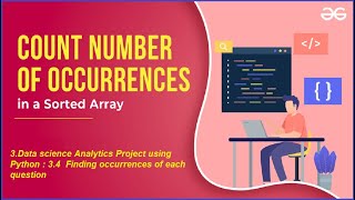 3.Data science Analytics Project using Python : 3.4  Finding occurrences of each question