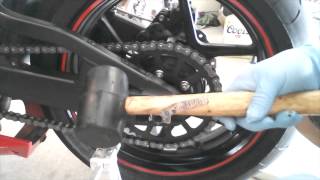Motorcycle Rear Wheel Removal - ZX6R - HOW TO / TUTORIAL by Chase Cook 99,211 views 10 years ago 5 minutes, 53 seconds
