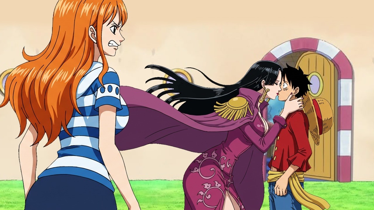 Nami Se Enfurece Cuando Ve a Boa Hancock Besando a Luffy Frente a Ella