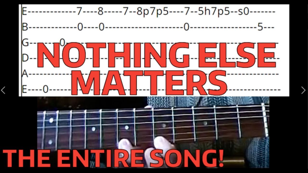 Nothing Else Matters by Metallica Guitar Lesson, The Entire Song - YouTube
