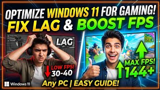 🔥 How To Optimize Windows 11 For Gaming! Increase FPS & Reduce Lag on Any PC!