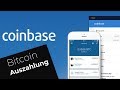 Coinbase eine Bitcoin-Auszahlung