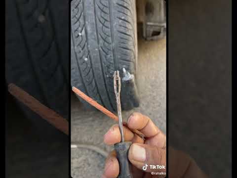 طريقة تركيب رقعة التيوبلوس للكفرات الاطارات اطارات السيارات مشكلة نجران رحالكو