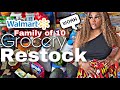 WALMART delivery 🚚 $300 Grocery Restock| FAMILY OF 10