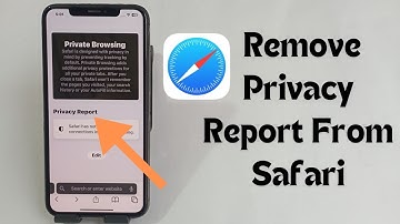 How to Remove Privacy Report From Safari