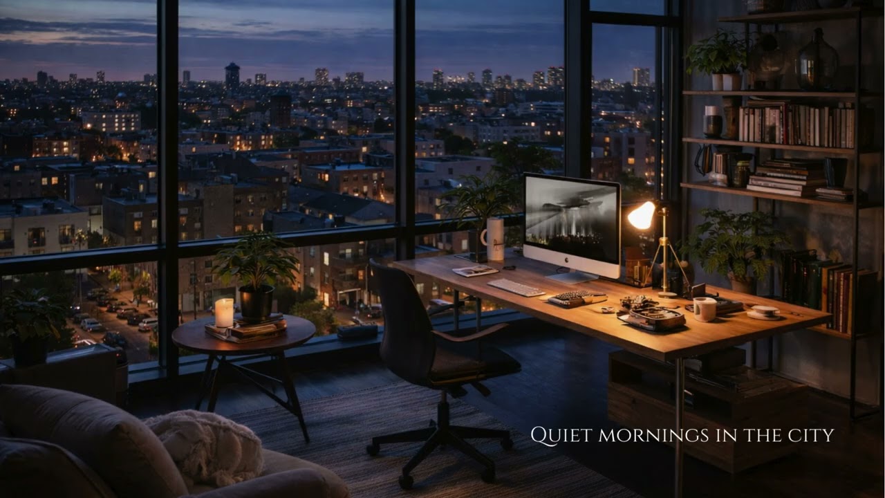 Quiet mornings in the city | Ambient city jazz for slow mornings and stress relief