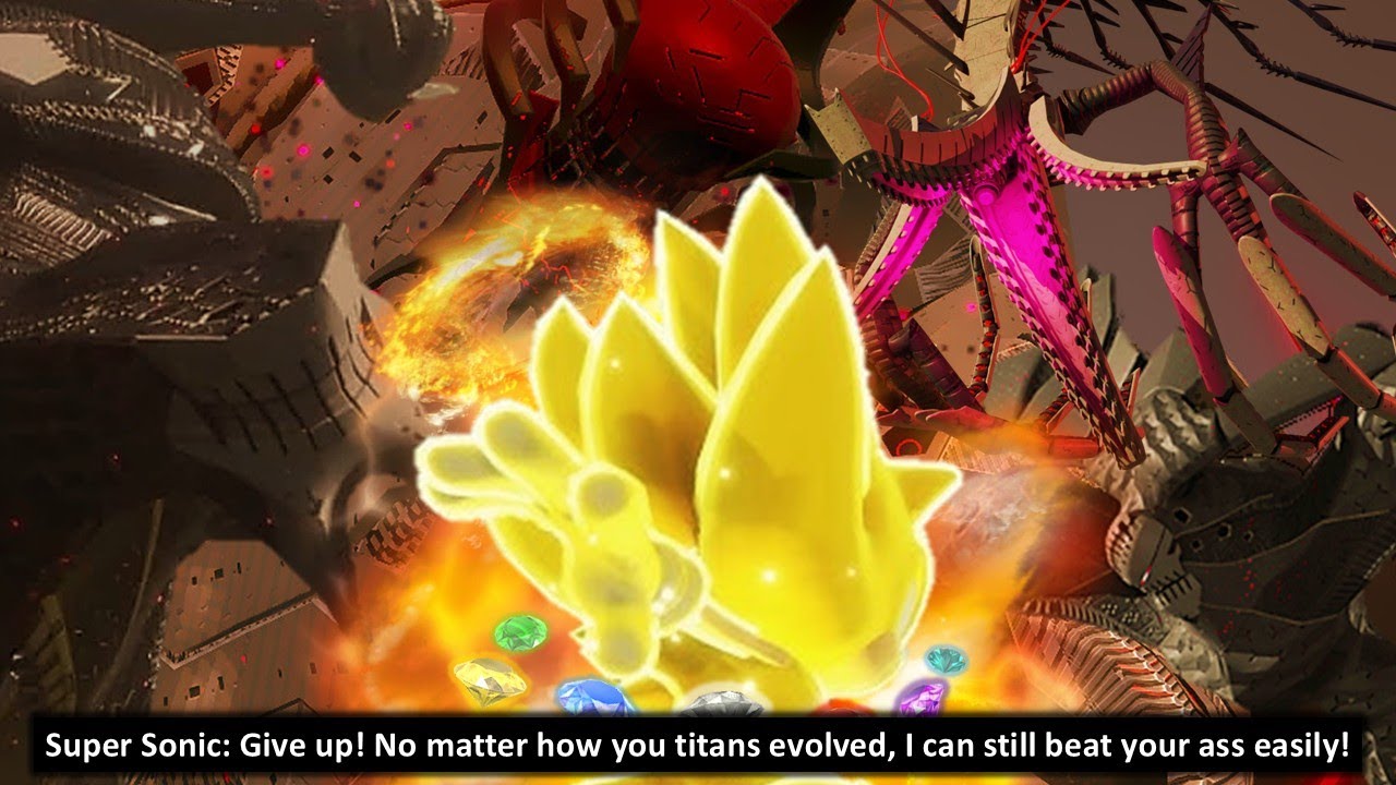 Sonic Frontiers, but Super Sonic Battles Against Evoluted Aggro Titans!