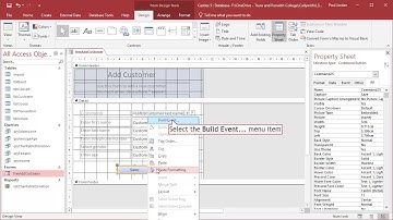 Creating the New Customer Form - Castles Live & Loud - BTEC IT Unit 2