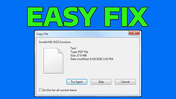 How To Fix Invalid MS-DOS Function While Copying Or Deleting Files