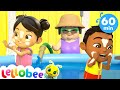 Swimming Pool Splashes! - Sing Along | @Lellobee City Farm - Cartoons & Kids Songs | Moonbug