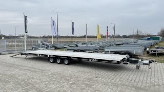 Ta-No Trio 35.85 FT Premium - laweta na dwa auta | 3500kg DMC / 850x210 cm / 3 osie / koła R10C |