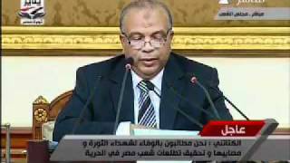 كلمة رئيس مجلس الشعب المصري محمد سعد الكتاتني