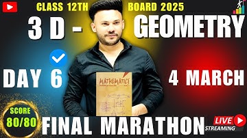 Class 12 Maths Marathon #threedimensionalgeometry  #maths #oneshot 80/80 CBSE 2025 #cbsepyq2024