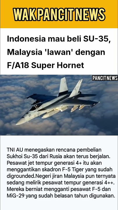INDONESIA MAU BELI SU-35 MALAYSIA LAWAN DENGAN F/A 18 SUPER HORNET #shortsvideo