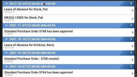 Oracle e-Business Suite Work List on Mobile Devices