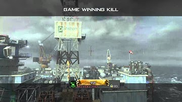 Awesome wrist twist 180 suicide throwing knife trickshot on the new map off shore mw3