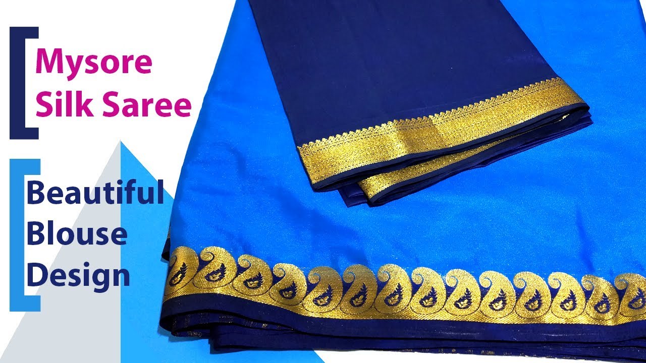Mysore Silk Saree Back Neck Blouse Design Youtube Mysore Silk Saree Blouse Neck Designs Silk Sarees [ 720 x 1280 Pixel ]