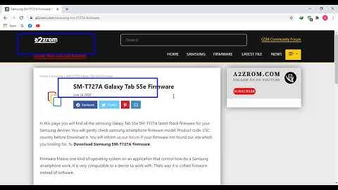 How To Download Samsung SM-T727A Galaxy Tab S5e Stock Firmware (Flash File) For Android Device