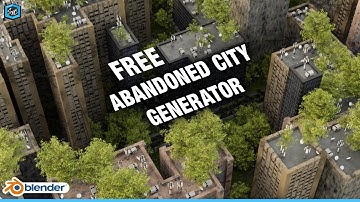 Creating a Procedural Abandoned City in Blender | Geometry Nodes | Free Addon | shift 4 cube