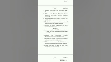 IGNOU BESC-134 December 2022 question paper || besc 134 previous year question paper | #ignou #shots